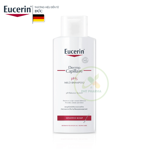 Dầu gội cho da đầu nhạy cảm Eucerin pH5 Mild Shampoo (Chai 250ml)