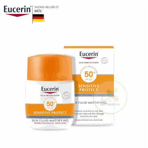 Kem chống nắng cho da nhạy cảm Eucerin Sun Fluid Mattifying SPF50+ (Chai 50ml)