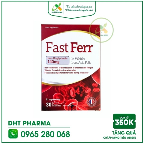 FAST FERR – Hỗ trợ cải thiện tình trạng thiếu máu (Hộp 30 viên)