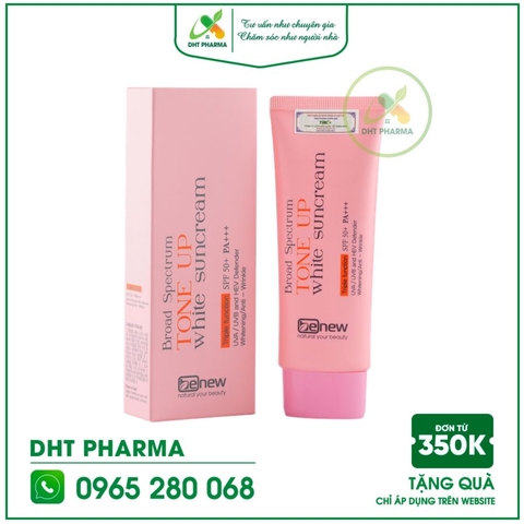 Kem chống nắng phổ rộng, nâng tone, dưỡng trắng - BENEW Broad Spectrum Tone-up White Suncream