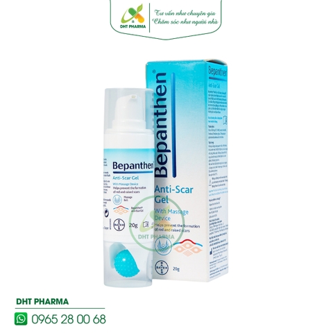 Bepanthen Anti-Scar Gel trị sẹo đỏ, sẹo lồi (Hộp 1 chai lăn 20g)