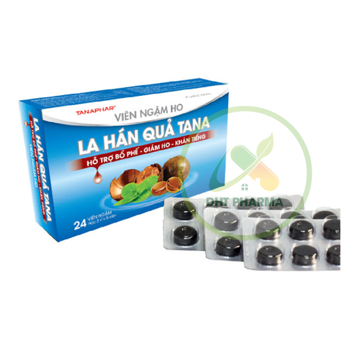 Viên ngậm ho La Hán Quả Tana bổ phế, giảm đờm, dịu ho (Hộp 3vỉ x8viên)