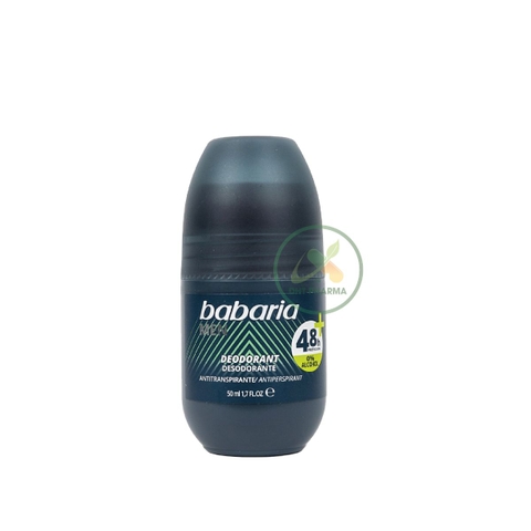 Lăn khử mùi Babaria Deodorant Men ngăn mùi và mồ hôi 48h cho nam giới