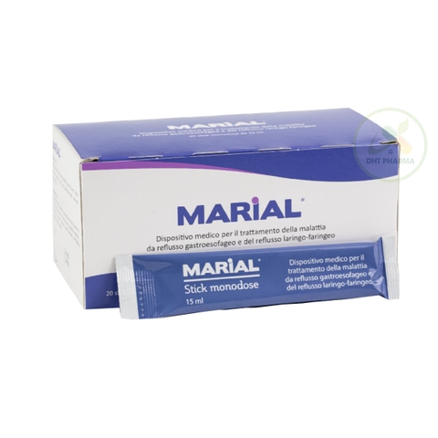 Marial Gel hỗ trợ chống trào ngược thực quản, bảo vệ và tái tạo niêm mạc dạ dày (Hộp 20 gói)