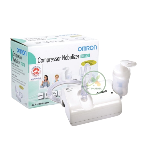 Máy xông Omron Compressor Nebulizer Ne-C801 hỗ trợ điều trị bệnh về đường hô hấp
