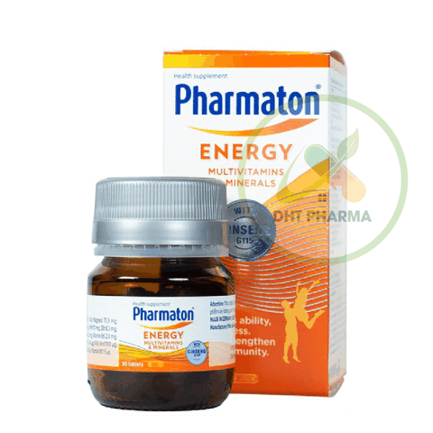 Pharmaton Energy hỗ trợ làm giảm mệt mỏi, tỉnh táo, tăng cường sức khỏe (Lọ 30viên)