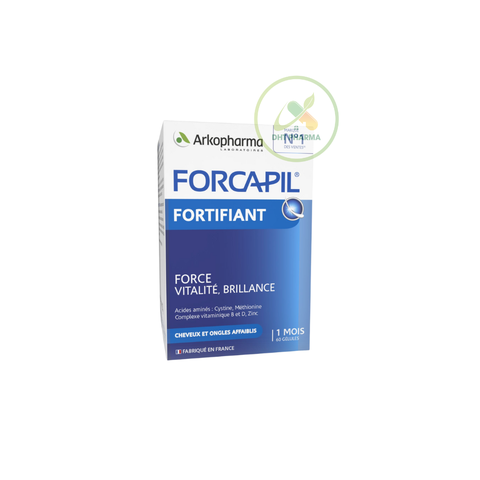 Viên Uống Forcapil Fortifiant Hỗ Trợ Cải Thiện Tóc Mỏng Yếu, Hay Gãy Rụng (Hộp 60 viên)