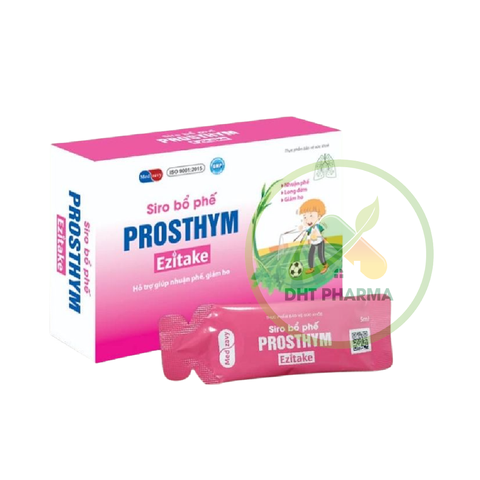Siro bổ phế Prosthym Ezitake hỗ trợ giúp nhuận phế, giảm ho (Hộp 10 gói x 5ml)
