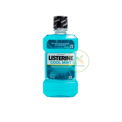 Nước súc miệng Listerine Cool Mint sạch răng miệng, hơi thở thơm mát