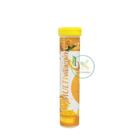 Viên sủi Multi Vitamin C Plus vị Cam hỗ trợ tăng cường đề kháng (Tuýp 20 viên)