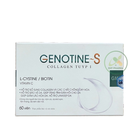 Viên uống trắng da Genotine- S bổ sungCollagen tuyp II giảm lão hóa da, hỗ trợ làm đẹp da