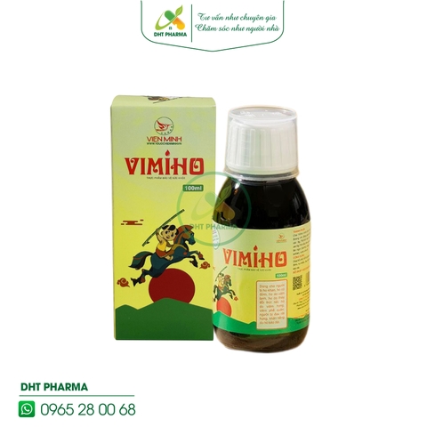 Siro Ho Vimiho Viên Minh Đường hỗ trợ bổ phế, giảm đờm, giảm đau rát họng (Hộp 1 chai 100ml)