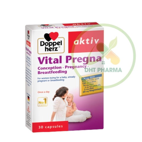 Aktiv Vital Pregna bổ sung vitamin cho bà bầu (Hộp 30 viên)