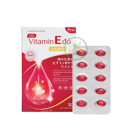Vitamin E Đỏ KAWA CVI đẹp da, hạn chế lão hóa da khô da sạm da