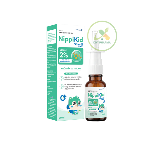 Xịt Mũi Nippikid Hỗ Trợ Làm Sạch Mũi, Phòng Ngừa Các Triệu Chứng Nghẹt Mũi, Sổ Mũi (Chai 20ml)