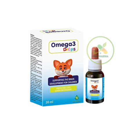 Omega 3 Drops Nhập Khẩu Ý - Bổ Sung DHA Hỗ Trợ Phát Triển Não Bộ Và Thị Lực Cho Bé (Lọ 30ml)