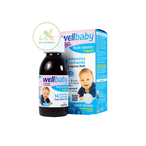 Siro WellBaby Multi-vitamin Liquid bổ sung các vitamin và khoáng chất cho trẻ (Chai 150ml)
