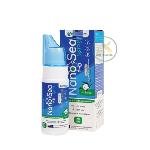 Xịt mũi muối biển Nano Sea Spray vệ sinh mũi họng, hỗ trợ giảm triệu chứng viêm xoang, ngạt mũi, sổ mũi