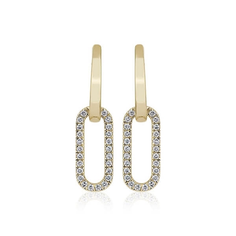 Bông tai Oval Diamond Drop