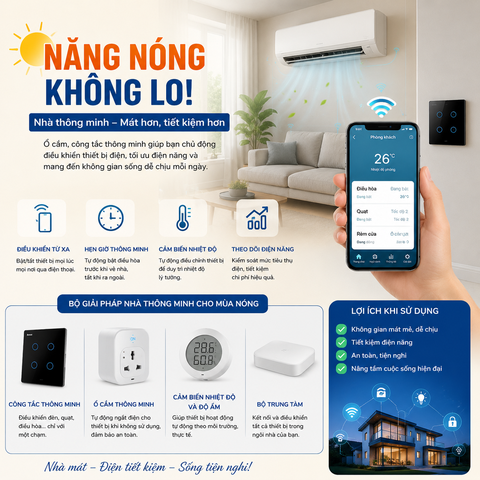 Giải Pháp Nhà Thông Minh Giúp Giảm Nắng Nóng, Tiết Kiệm Điện Và Bảo Vệ Sức Khoẻ Mùa Hè