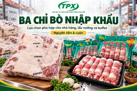 Ba chỉ bò nhập khẩu tại Thực Phẩm Xanh - Đa dạng mã hàng, sẵn kho số lượng lớn