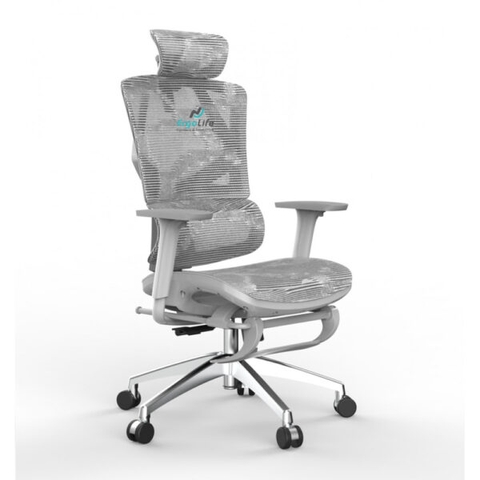 Ghế Công Thái Học Sihoo M90 Xám Lưng Lưới Nâng Hạ - Gác Chân
