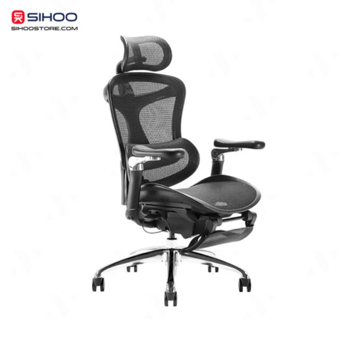 Ghế Công Thái Học Sihoo A3 - Doro C300 - Gác Chân (Đen/Xám)