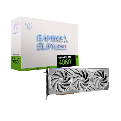 VGA MSI RTX 4060 Ti GAMING X SLIM WHITE 16G