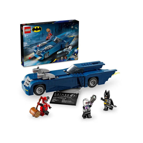 Bộ Mô Hình LEGO SUPERHEROES Batman & Batmobile vs. Harley Quinn & Mr. Freeze #76274