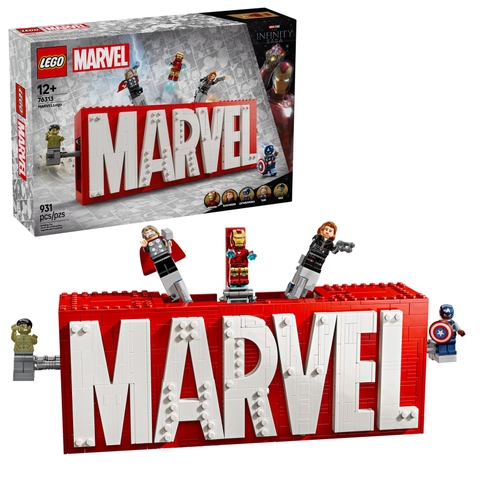 Bộ Mô Hình Lắp Ráp LEGO Marvel Logo & Minifigures #76313