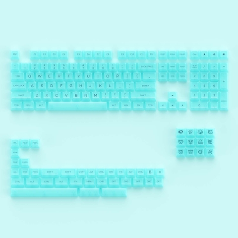 AKKO Keycap set – Tiffany Blue (PC / ASA-Clear profile / 155 nút)