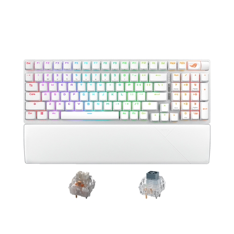 Bàn phím Asus ROG Strix Scope II 96 Wireless - White - SMSW