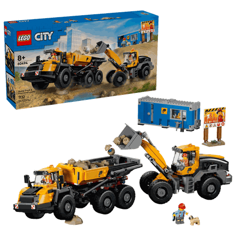 Bộ Mô Hình Phương Tiện Công Trình : Xe Ben Và Xe Xúc Lật LEGO CITY #60494