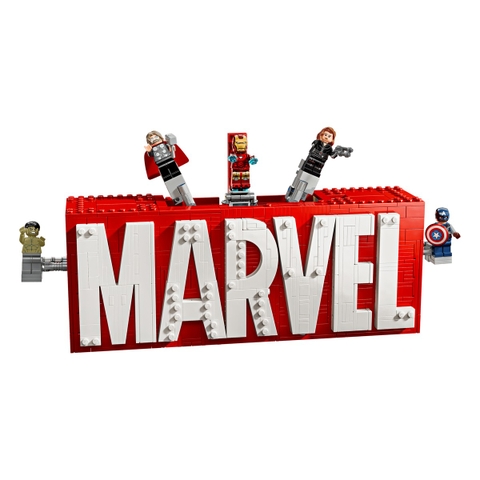Bộ Mô Hình Lắp Ráp LEGO Marvel Logo & Minifigures #76313