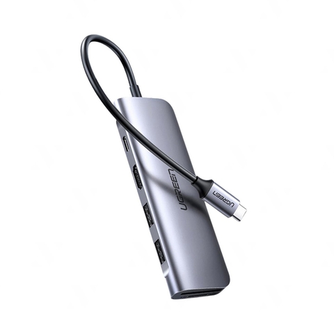 Thiết bị mở rộng USB type C sang HDMI, USB 3.0, đọc thẻ SD/TF, hỗ trợ sạc USB C Ugreen 70411