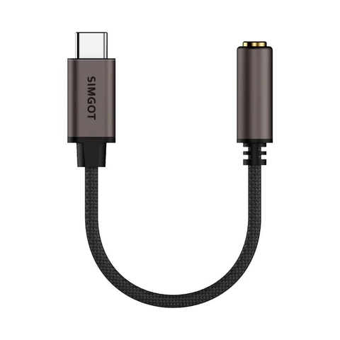 DAC SIMGOT DEW0S HiFi Khuếch Đại Âm Thanh Tai Nghe Type-C sang 3.5mm