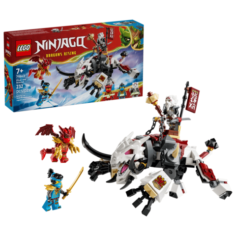 Bộ Mô Hình LEGO Ninjago Zilvar Và Quái Thú Rồng Grimtak #71863