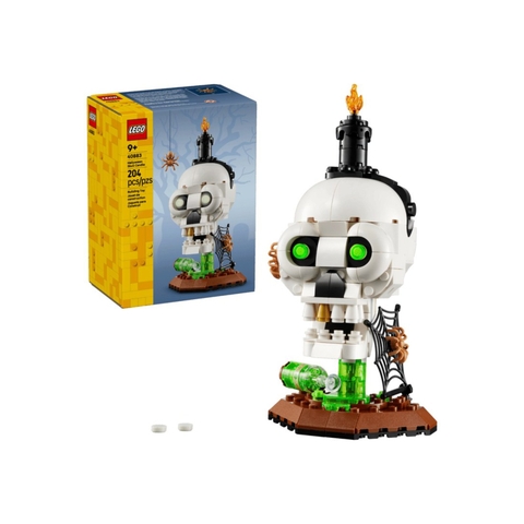 Bộ Mô Hình Lắp Ráp LEGO Halloween Skull Candle Mắt Dạ Quang #40883