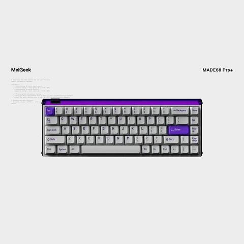 Bàn phím HE MelGeek MADE68 Pro PLUS 8K - Purple