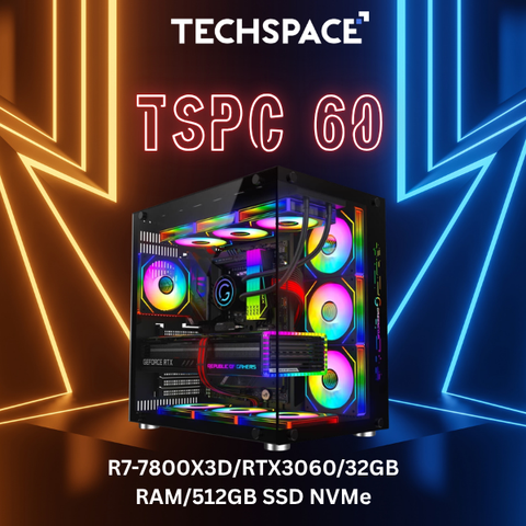 Gaming PC TSPC 60 (R7-7800X3D/RTX3060/32GB RAM/512GB SSD NVMe)