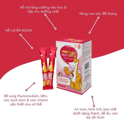 Thạch Mutil Dino kích thích ăn ngon - Tăng sức đề kháng