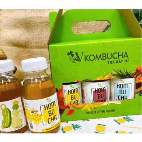 Pack 6 chai trà Vkombucha Light mix vị