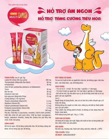 Thạch Mutil Dino kích thích ăn ngon - Tăng sức đề kháng