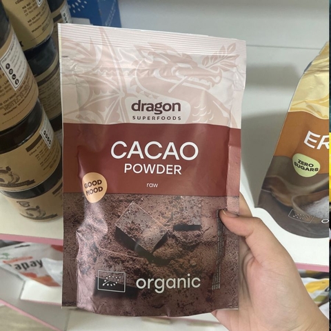 Bột cacao nguyên chất hữu cơ Dragon Superfoods 200g