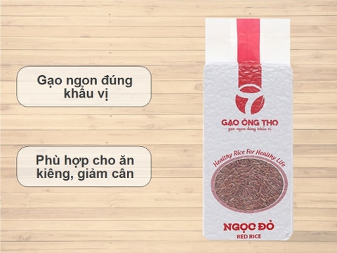 Gạo Lứt Đỏ - Gạo Ngọc Đỏ túi 1kg