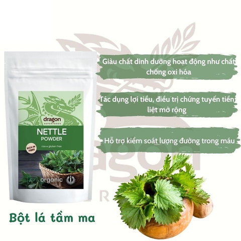 Bột lá tầm ma hữu cơ Dragon Superfoods 150gr