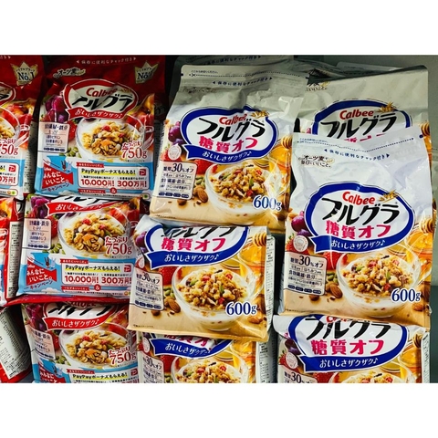 NGŨ CỐC CALBEE NHẬT BẢN ĂN LIỀN TRẮNG 600GR