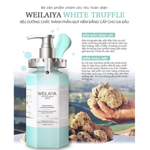 Bộ dầu gội phục hồi đa tầng Nấm Truffle Weilaiya 450ml