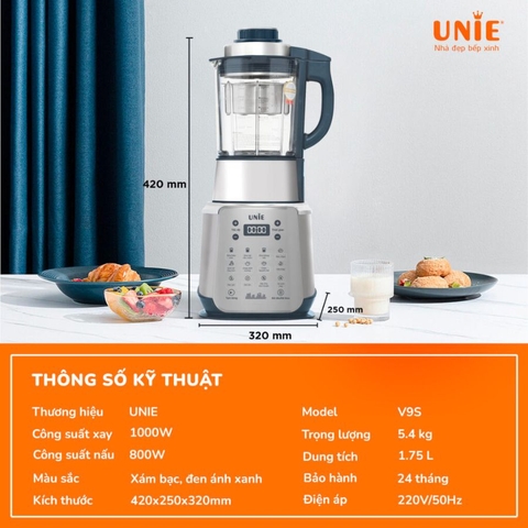 MÁY LÀM SỮA HẠT UNIE V9S