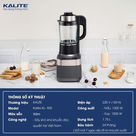 Máy làm sữa hạt Kalite KL- 950